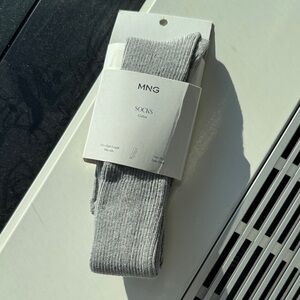 Mango Light Gray Casual Socks